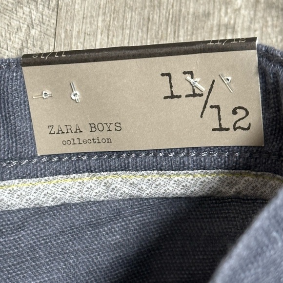 Zara Boys Youth 11/12 Large Shorts Chino Khakis Navy Blue Adjustable Stretch NWT - Picture 11 of 12